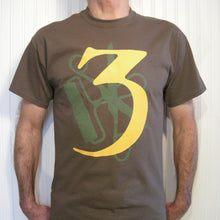3 (Three) - T-shirt OLIVE / YELLOW & GREEN