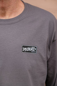Dischord Box Logo - Long-Sleeve T-shirt CHARCOAL