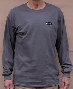 Dischord Box Logo - Long-Sleeve T-shirt CHARCOAL