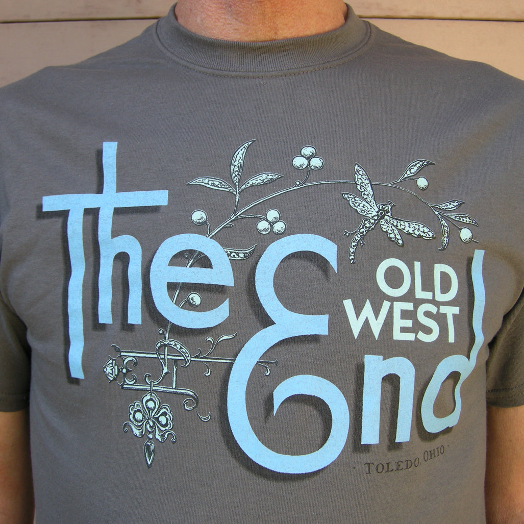 The (Old West) End - Dragonfly T-shirt Charcoal / Blue