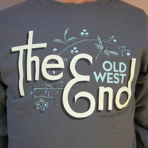 The (Old West) End - Dragonfly Brooch Crewneck Charcoal