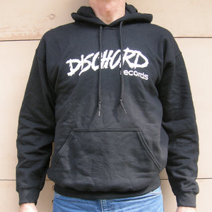 Old Dischord Logo - Hooded Sweatshirt BLACK / WHITE