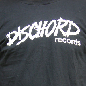 Old Dischord Logo - Long-Sleeve T-shirt BLACK / WHITE