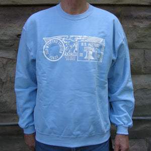 Old West End Post Office - Crewneck Sweatshirt LIGHT BLUE / WHITE